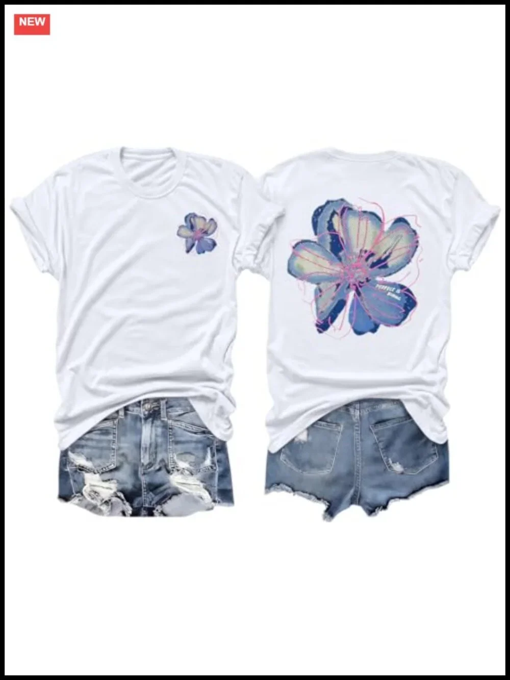 Floral Hawaiian Graphic Tee for Women Summer Beach Vacation Top